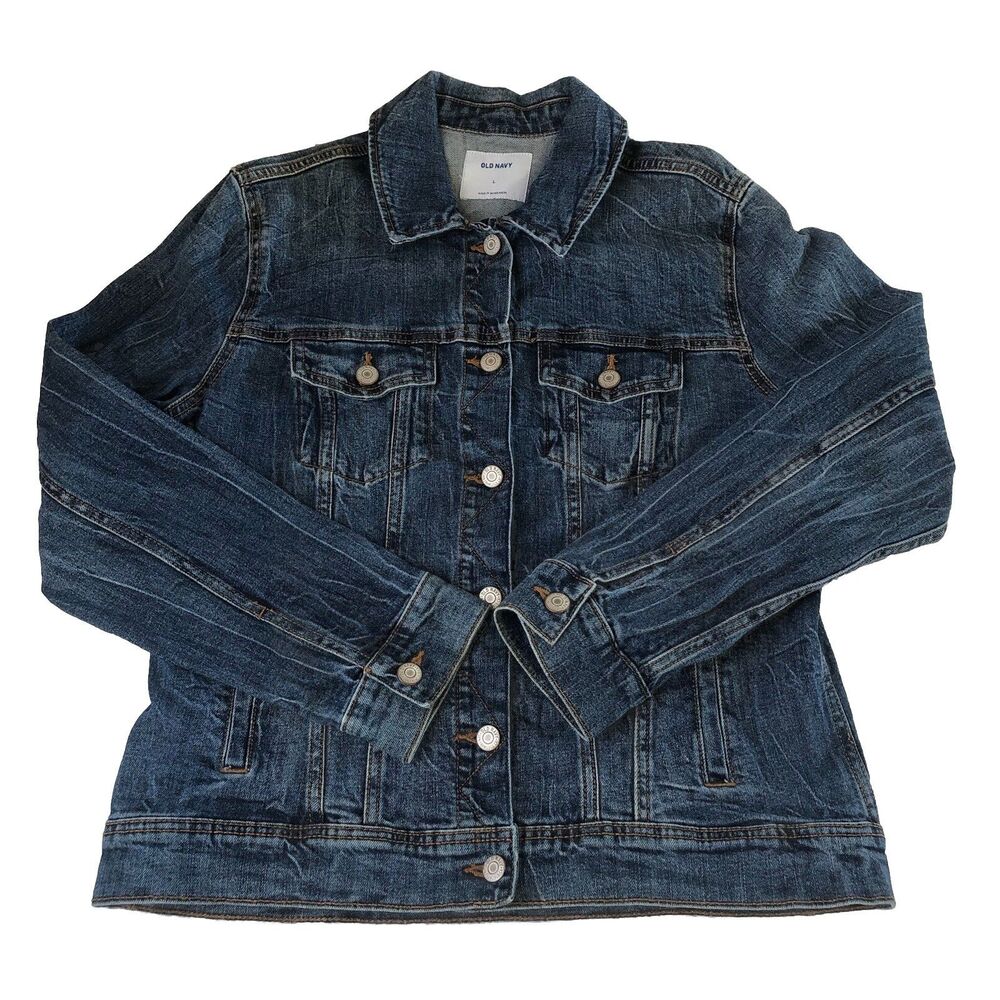 Old Navy Women’s Denim Jacket Dark Wash Size Large